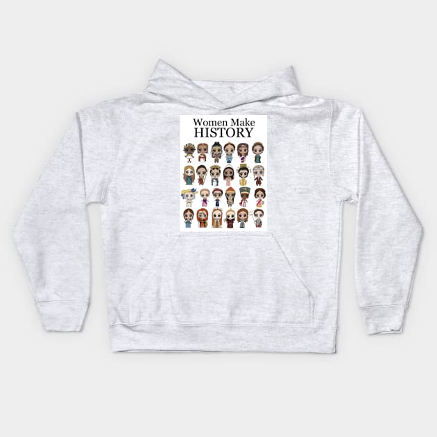 Women Make History Kids Hoodie by thehistorygirl